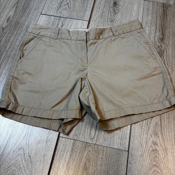 J. Crew Chino Short Bundle 100% Cotton Blue & Khaki Casual Short Set Size 8 - Picture 2 of 6